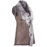 Infinity Leather Lange Toscana-Lammfellweste für Damen – Sorocaba