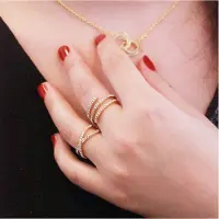 MYC Paris X Ring - Gold und Kristall