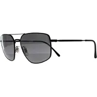Ray-Ban RB3666 002/K3 poliert schwarz silber polarisierte Sonnenbrille