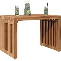 vidaXL Garten-Beistelltisch Braun 50 x 32,5 x 35 cm Massivholz Teak