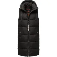 NAVAHOO Steppweste "Schnuffelchen" 1 Stk. warme Damen Outdoor-Weste lang mit Kapuze