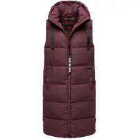 NAVAHOO Steppweste "Schnuffelchen" 1 Stk. warme Damen Outdoor-Weste lang mit Kapuze