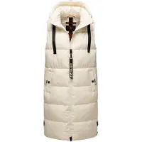 NAVAHOO Steppweste "Schnuffelchen" 1 Stk. warme Damen Outdoor-Weste lang mit Kapuze