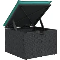 vidaXL 8-teiliges Gartensofa-Set mit Kissen, schwarzes Polyrattan