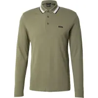 BOSS Grünes Poloshirt Boss Green Plisy 100% Baumwolle Piqué Langarm