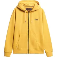 Superdry für Herren. M2013753A Essential Logo Washed Ziphood Sweatshirt gelb (L), Lässig, Baumwolle