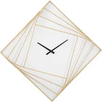 FURNLUX Uhr Goldig Gold 85cm / Hauptfarbe: Gold / Abmessungen: 85 x 85 x 6 cm