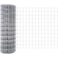 vidaXL Euro-Zaun mit Stacheln 10 x 0,8 m Verzinkter Stahl Silber Netz