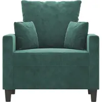 vidaXL Sessel Dunkelgrün 60 cm Samt