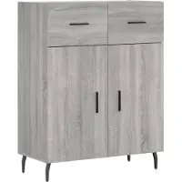vidaXL Highboard Grau Sonoma 69,5x34x180 cm Holzwerkstoff
