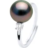 ATELIERS SAINT GERMAIN Ringschmuck - Echte Tahiti-Zuchtperle, rund 8-9 mm