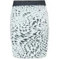 Mymo Strickrock Damen weiss schwarz
