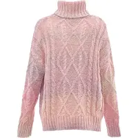 Mymo Rollkragenpullover Damen Regenbogen