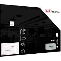 Allboards Glasboard 150x100 cm, SCHWARZ