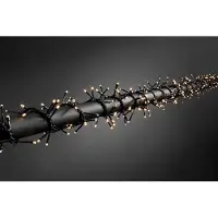 Konstsmide - LED Büschelllichterkette "Cluster", mit 6h Timer und Multifunkiton, 240 warm weiße Dioden, batteriebetrieben, Außen (IP44), schwarzes Kabel 4 x D 1.5V (exkl.); 3735-100