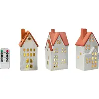Markslöjd Molton Decoration Tischleuchte 3 pcs. White/Brown - , Weiß, für Wohnzimmer, Keramik