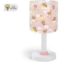DALBER Tischleuchte für Kinderzimmer Baby Teddy rosa