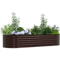 vidaXL Hochbeet Braun 240 x 80 x 44 cm Stahl