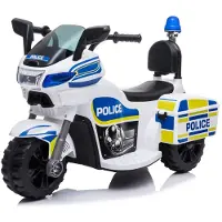 Chipolino Elektro-Motorrad Police Weiß