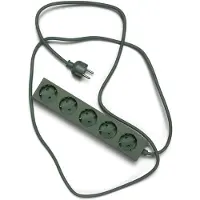 Pedestal - Power Beam, 2 Meter Mehrfachsteckdose, mossy green