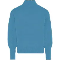 Mymo Pullover mit Blumenstick Damen türkis