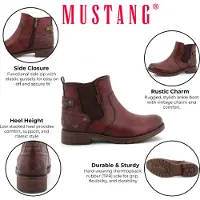 Mustang Damen Stiefelette moderner Alltagsschuh 15M0052002, Größe:39 EU, Farbe:Rot