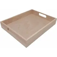 Playwood Holztablett Spielzeug Gummibaumholz rechteckig natur