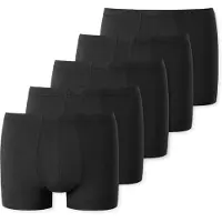 Schiesser Boxershorts UNCOVER BY "Boxershort 5PACK Hip Shorts 5er Pack", Herren, Gr. XXL, schwarz, Obermaterial: 95% Baumwolle CO. 5% Elasthan EL., Unterhosen Boxershorts