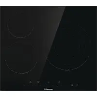 Hisense E6332BSCE, Schwarz, Integriert, 60 cm, Keramik, Glaskeramik, 3 Zone(n)