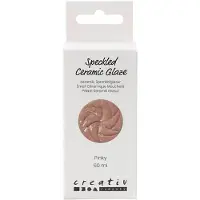 Creativ Company gesprenkelte Keramikglasur, 999–1060 °C, undurchsichtig, pinkfarben, 60 ml, 1 Flasche
