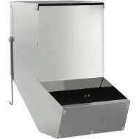vidaXL Kaninchenfütterer Silber 17,5 x 26 x 28,5 cm 1,5 kg