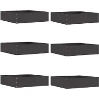 vidaXL Rasenkante 6 stk. 50 x 50 x 13 cm Stahl Schwarz