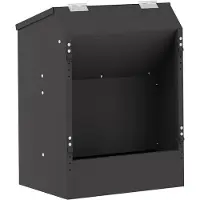 vidaXL Kaninchenfütterer Schwarz 33,5 x 25,5 x 45,5 cm 3 kg