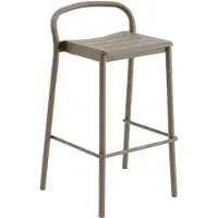 Muuto Linear Steel Barhocker, höhe 65 cm, taupe