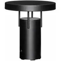 Hubsch LED-Akku-Tischlampe BringMe Mini, schwarz matt, 20 cm dimmbar, schwarz, Metall, Modern