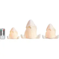 Markslöjd Miles weiße Weihnachtsdekoration 3-teilig mit Fernbedienung