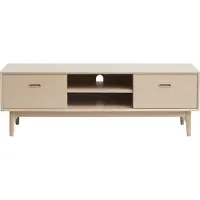 Ebuy24 Rosie TV Tisch mit 2 Türen in massiver,furnierter amerik. Eiche weiss gelaugt.