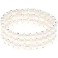 ATELIERS SAINT GERMAIN Armband 3 Reihen aus echten Süßwasserperlen - 4 mm