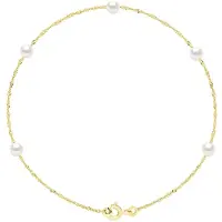 ATELIERS SAINT GERMAIN Armband – 5 echte Süßwasser-Zuchtperlen rund 4–5 mm