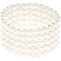 ATELIERS SAINT GERMAIN Armband 5 Reihen aus echten Süßwasserperlen - 4 mm