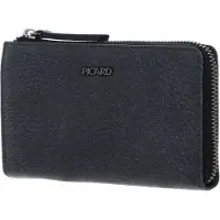 PICARD Leder Geldbörse Lesotho 1 Zip Wallet Black dunkelgrau