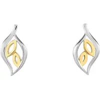 Orphelia 'Charlotte' Ohrstecker für Damen, 925 Sterling Silber - Silber/Gold ZO-7523