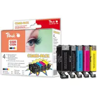 Peach PI100-140, Schwarz, Cyan, Foto schwarz, Gelb, 19 ml, 9 ml, 5 Stück(e), 410 Seiten, Multipack