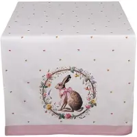 Clayre & Eef Tischläufer in Creme/ Rosa - (L)140 x (B)50 cm - onesize