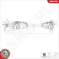 ESEN SKV 40SKV082 Antriebswelle Hinten Rechts für BMW 3 Touring (E91) 3 Limousine (E90) 1 Schrägheck (E87) X1 (E84) 3 Coupe (E92) 3 Cabrio (E93)