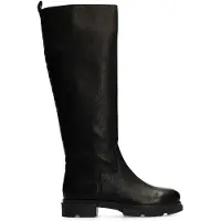 Manfield Schwarze Lederstiefel | Größe 37