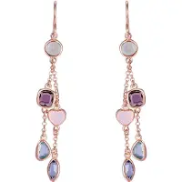 Orphelia 'Bling' Damen 925 Sterling Silber Ohrhänger - Rose ZO-7412