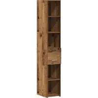vidaXL Aufbewahrungsschrank 2 Stk. Altholz 30 x 42,5 x 225 cm