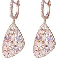 Orphelia 'Desi' Damen 925 Sterling Silber Tropfenohrringe - Rosa ZO-7430