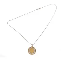 Orphelia Damen-Anhänger Sterling-Silber 925 mit Kette – Silber/Gold ZK-2634